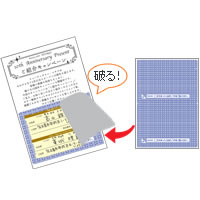 目隠しラベル はがき2面(破って開封タイプ)