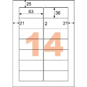 A4タックシール 14面 |ヒサゴオンラインショップ（HISAGO）