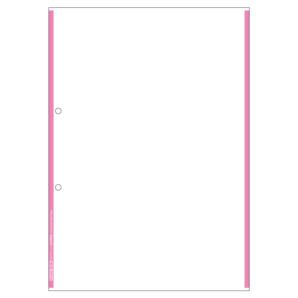 FSC(R)認証 マルチプリンタ帳票 複写タイプ A4 ノーカーボン ピンクライン 2穴