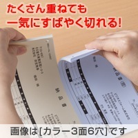 マルチプリンタ帳票 A4 ブルー 2面 4穴