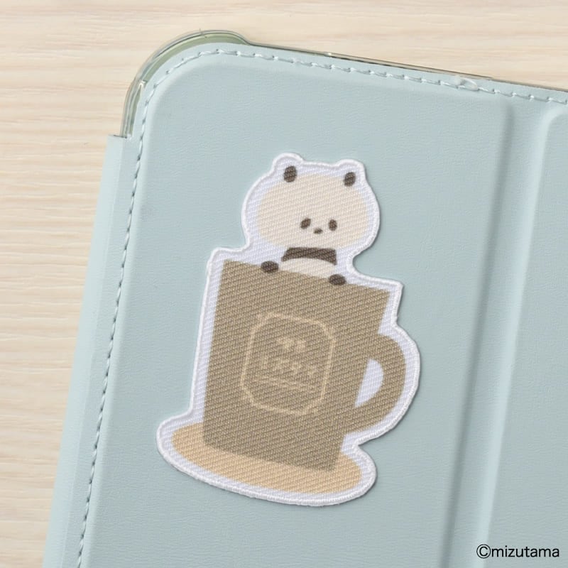 mizutama 刺繍ワッペンシール コーヒーパンダ