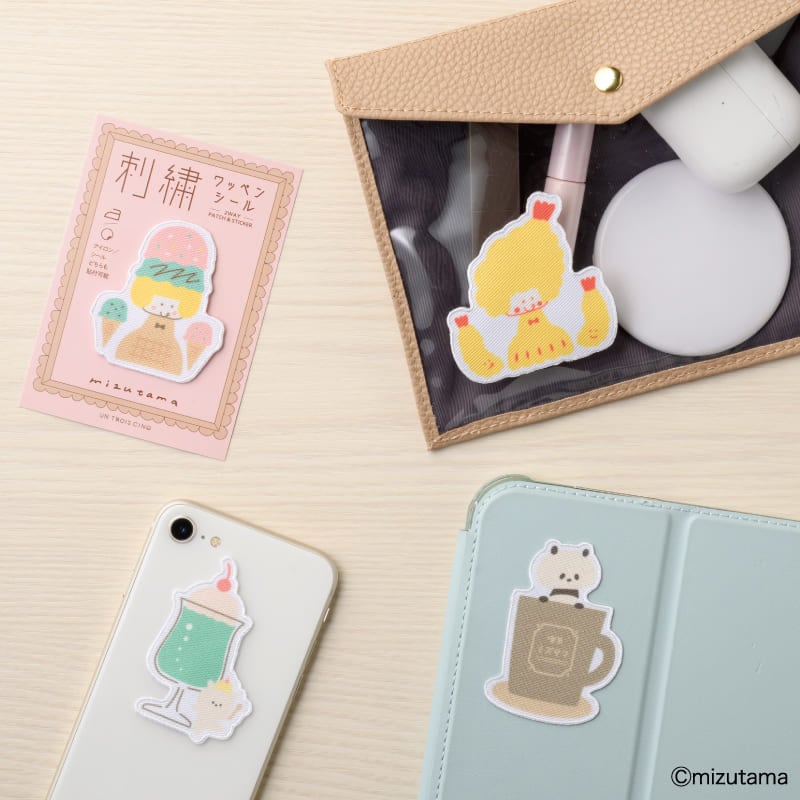 mizutama 刺繍ワッペンシール コーヒーパンダ