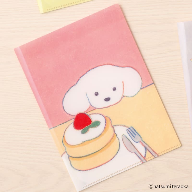 てらおかなつみ A5ダブルポケットクリアファイル パンケーキ
