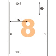 エコノミーラベル 8面 四辺余白