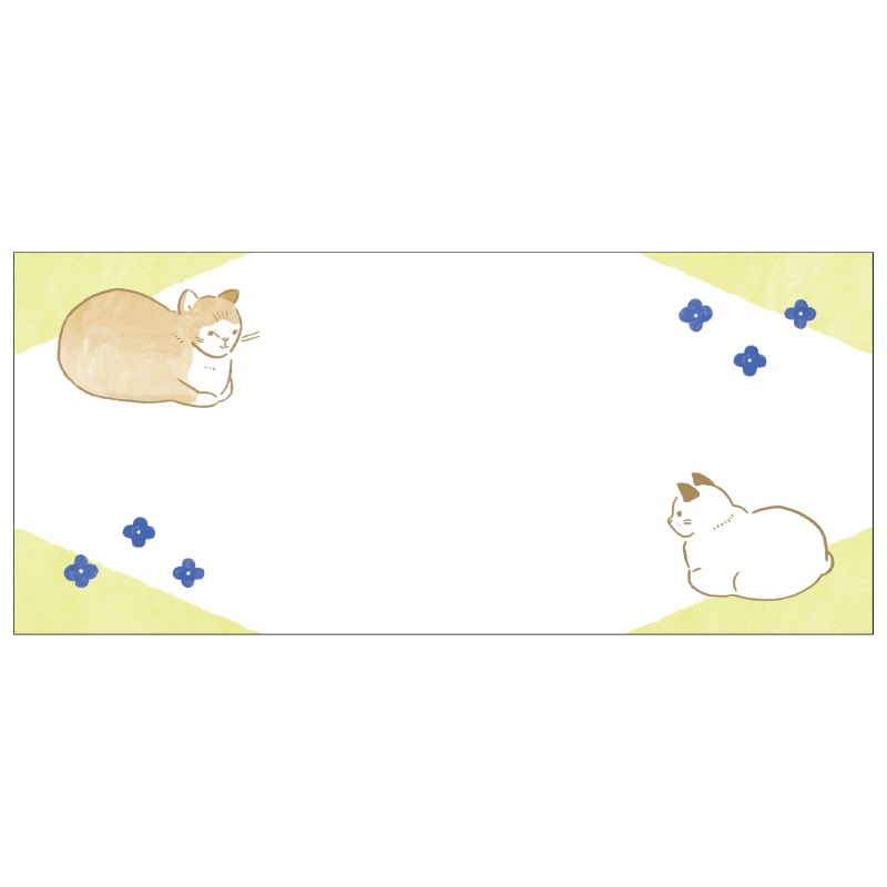 ネコの推し仕草一筆箋 香箱座りするしぐさ