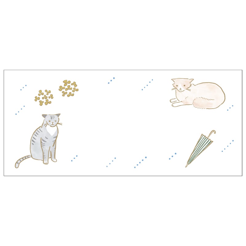 ネコの推し仕草一筆箋 イカ耳になるしぐさ