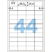 A4タックシール 44面