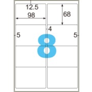 撥水（はっすい）紙ラベル A4 8面