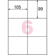 きれいにはがせるエコノミーラベル 6面     