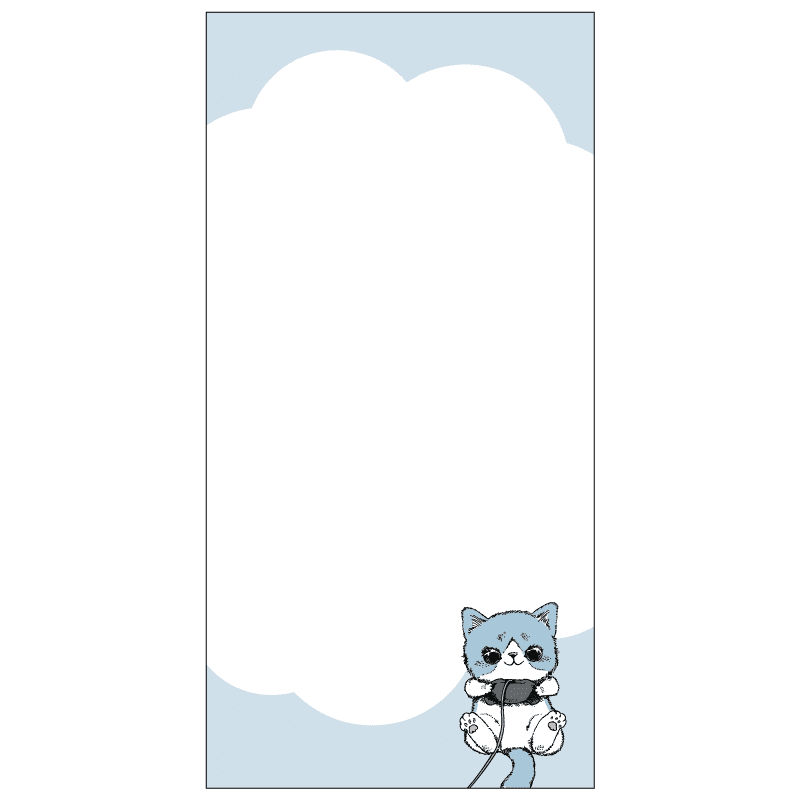 立つふせん 夜更かししてゲームするネコ／フリースペース