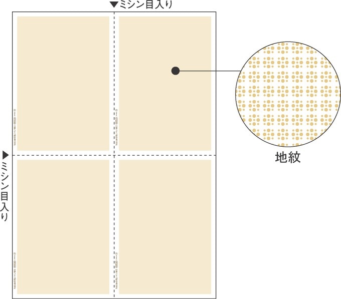 マルチプリンタ帳票 A4 地紋 4面