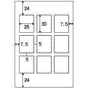 切手9 切手型シール 9面 |ヒサゴオンラインショップ（HISAGO）