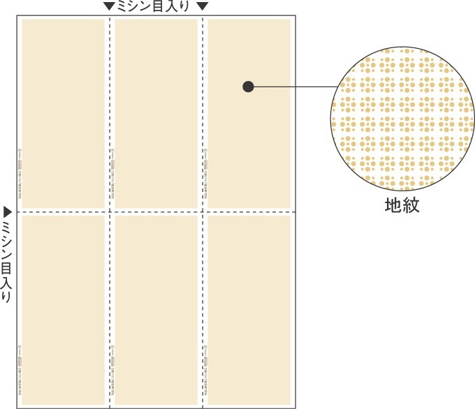 マルチプリンタ帳票 A4 地紋 6面