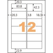 訂正ラベル A4 12面