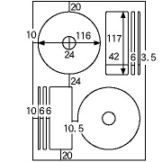 DVD・CD-Rラベル（内円小）/光沢紙