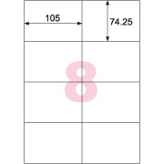きれいにはがせるエコノミーラベル 8面 余白なし  