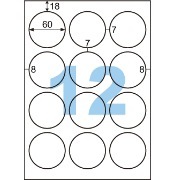 A4丸シール（大） 12面