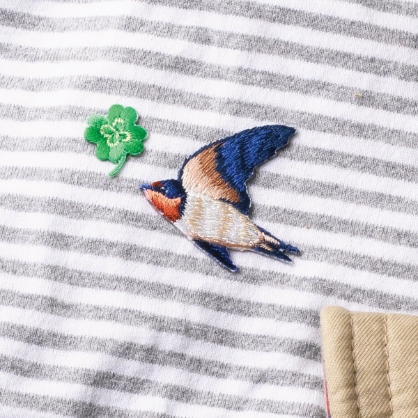 刺繍ワッペンシール ツバメ