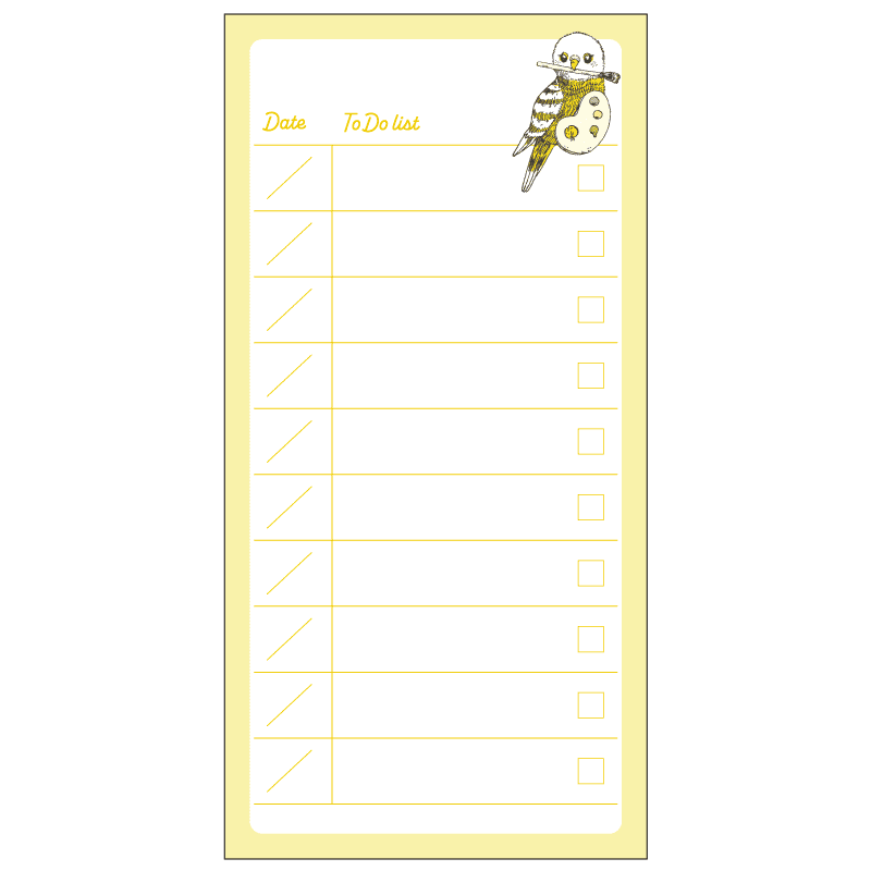 立つふせん 芸術家のインコ／ToDo