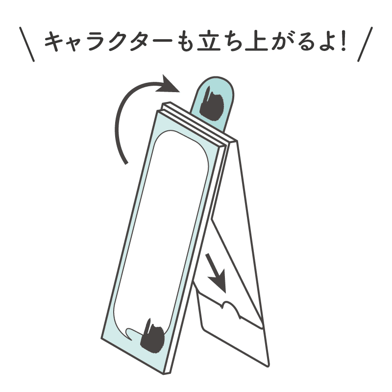 立つふせん 読書家のカワウソ／三分割罫線