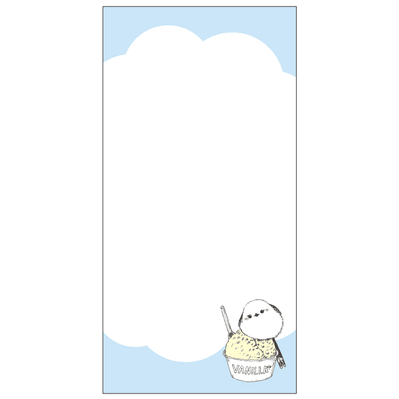 立つふせん アイス屋のシマエナガ/フリースペース