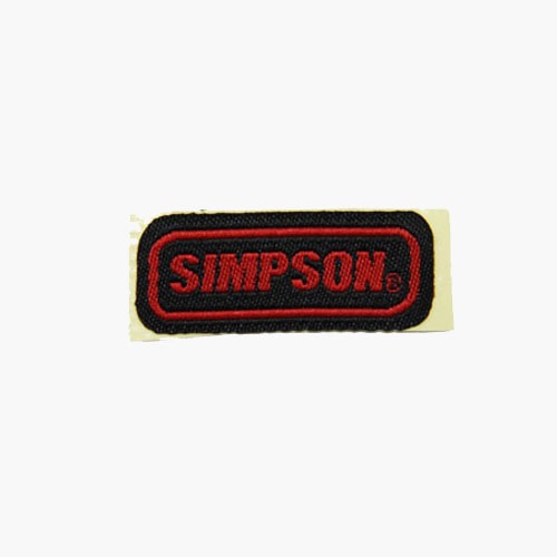 SIMPSON（シンプソンヘルメット） 刺繍ステッカー（チークパッド用）1