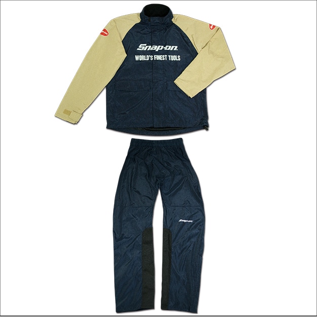 新品未使用Snap-on　バイクレインウェア　　　　SO15501上下セット Snap-on（スナップオン） SO15501 RAIN SUIT レインウェア NAVY