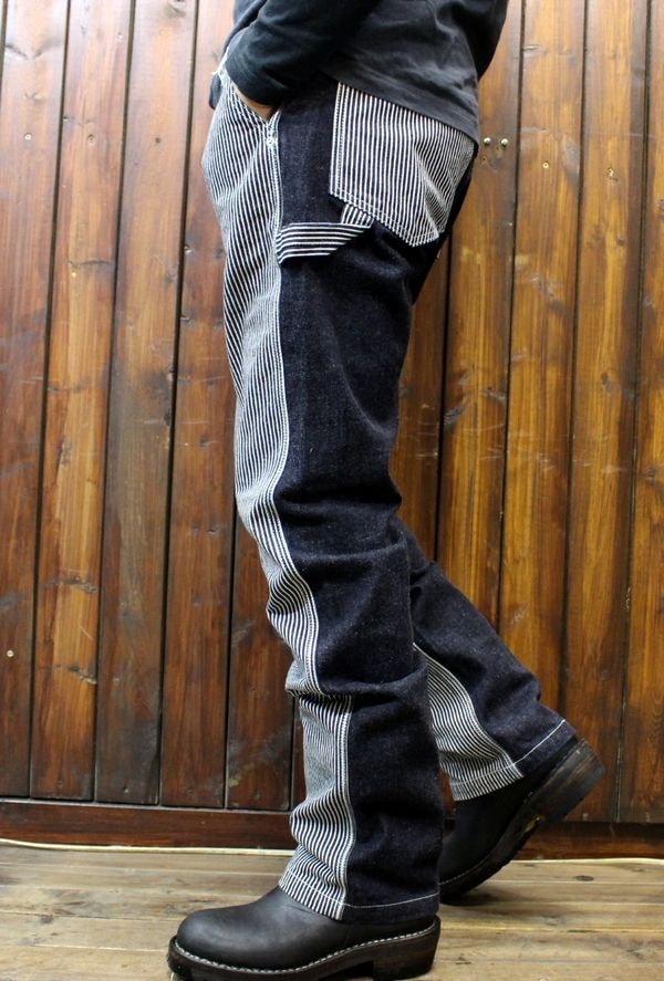 KOJIMA GENES 児島ジーンズ ヒッコリーコンボ切替ペインターパンツ RNB-1015 インディゴ 36インチ | 児島ジーンズ,WORK PANTS | バイクウエア&アメカジHistory KOJIMA GENES 児島ジーンズ ヒッコリーコンボ切替ペインターパンツ RNB-1015 インディゴ 36インチ | 児島ジーンズ,WORK PANTS | バイクウエア&アメカジHistory