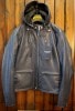 KADOYA(カドヤ)　K'S LEATHER  EURO CAPP　ユーロカップ　フード着脱式　ネイビー|レザージャケット|バイクウェア・用品