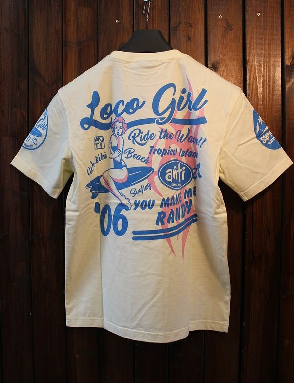 エフ商会 ANTI アンチ ATT-154 ロコガールTee コットンTシャツ オフ 
