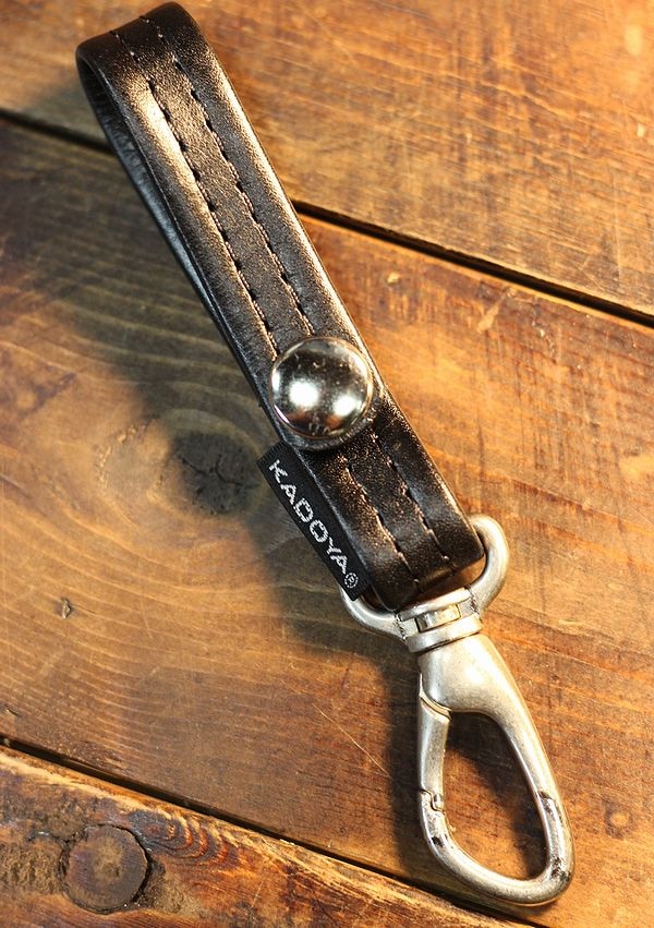 カドヤ(KADOYA) KM/SNAP KEYHOLDER-B スナップキーホルダー ブラック