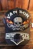VANSON バンソン NVCP-2102　ツイルメッシュキャップ　スカル  ブラック|キャップ|VANSON