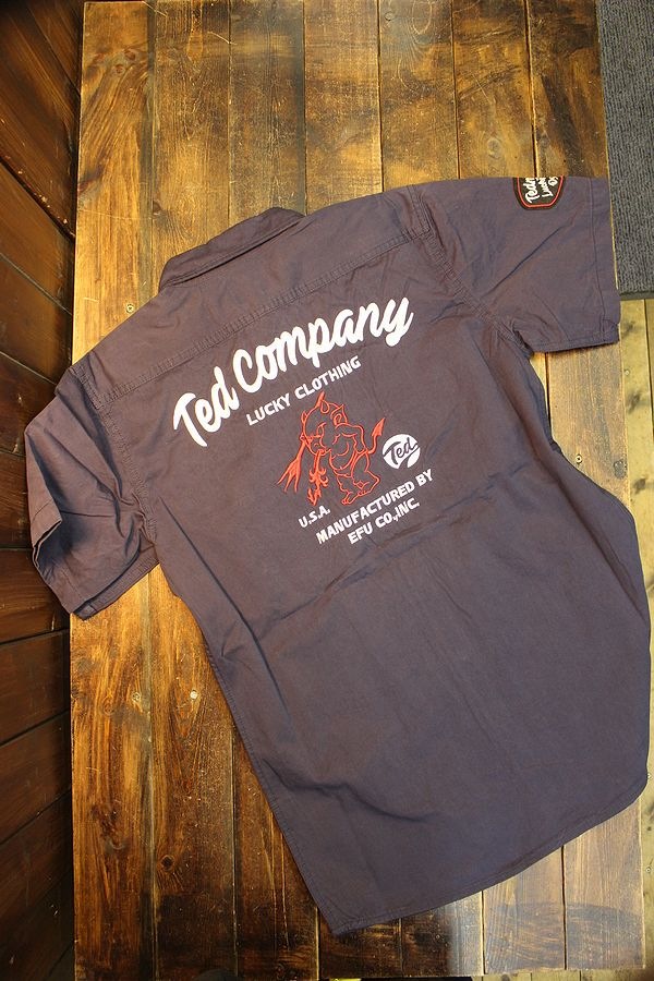 TEDMAN テッドマン TES-1200 ワッペン・刺繍ワークシャツ ネイビー