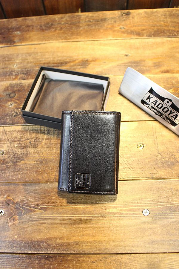 カドヤ(KADOYA) 3 FOLD COMPACT WALLET ブラック | バイクウェア・用品 