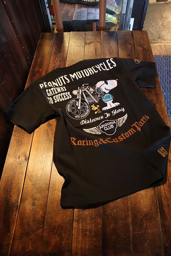 スヌーピー×フラッグスタッフ 半袖Tシャツ◇Flagstaff ブラックXL
