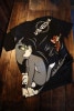 VANSON×Tom and Jerry　トムとジェリーコラボ　　TJV-2225 ベア天半袖Tee　ブラック