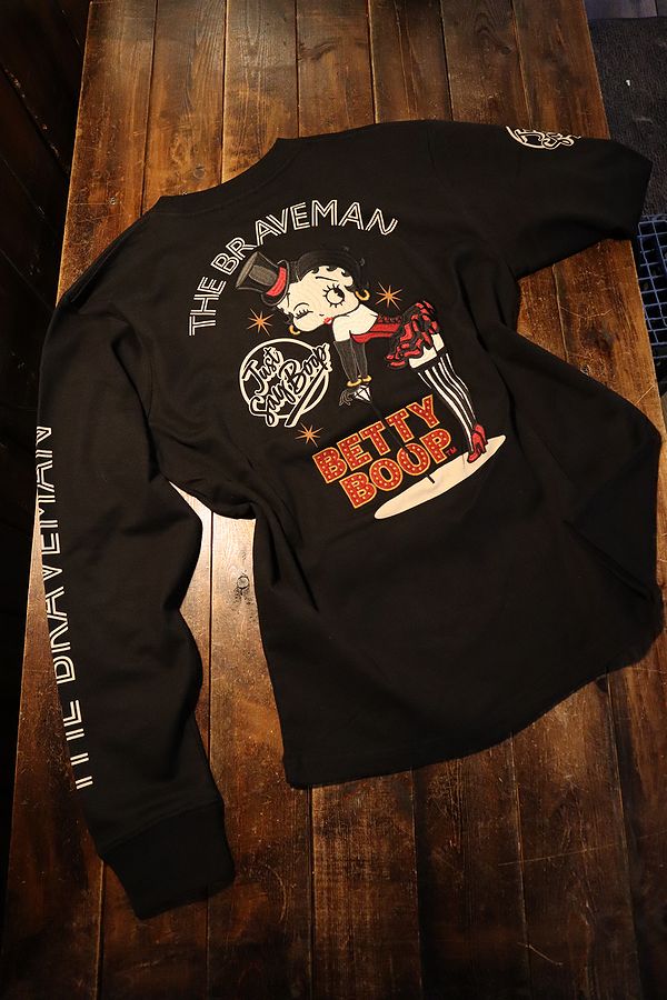 [SALE]THE BRAVEMAN×BETTY BOOP ベティーブープ 天竺長袖Tシャツ ロンTEE bbb-2342 The BRAVE-MAN×BETTY BOOP ベティ長袖Ｔシャツ BBB-2302 天竺ロンTee