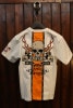 VANSON　バンソン　NVST-2306　天竺半袖Tee  刺繍スカル切替Ｔシャツ　オフホワイト