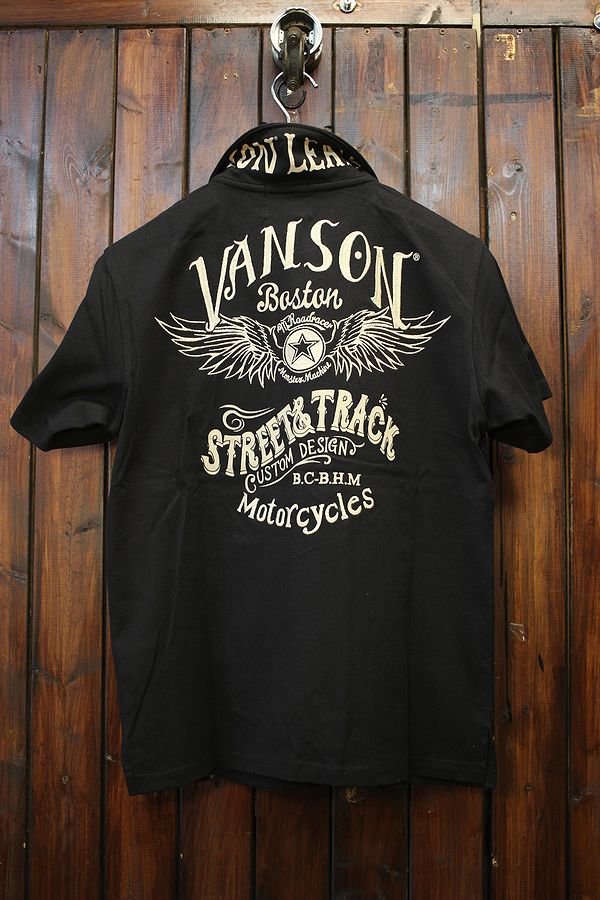 VANSON バンソン NVPS-2301 天竺半袖ポロシャツ ウイングスター