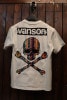 VANSON　バンソン　NVST-2312　天竺半袖Tee  刺繍スカルＴシャツ　オフホワイト