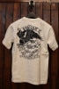 VANSON　バンソン　NVST-2301　天竺半袖Tee　天竺半袖Tee  刺繍イーグルＴシャツ　オフホワイト