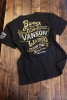 VANSON　バンソン　NVST-2322　天竺半袖Tee チェーン刺繍　Tシャツ　ブラック