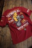 エフ商会　TEDMAN　テッドマン　TDSS-562 SUPER MOTO　バイク　コットンＴシャツ　ワイン
