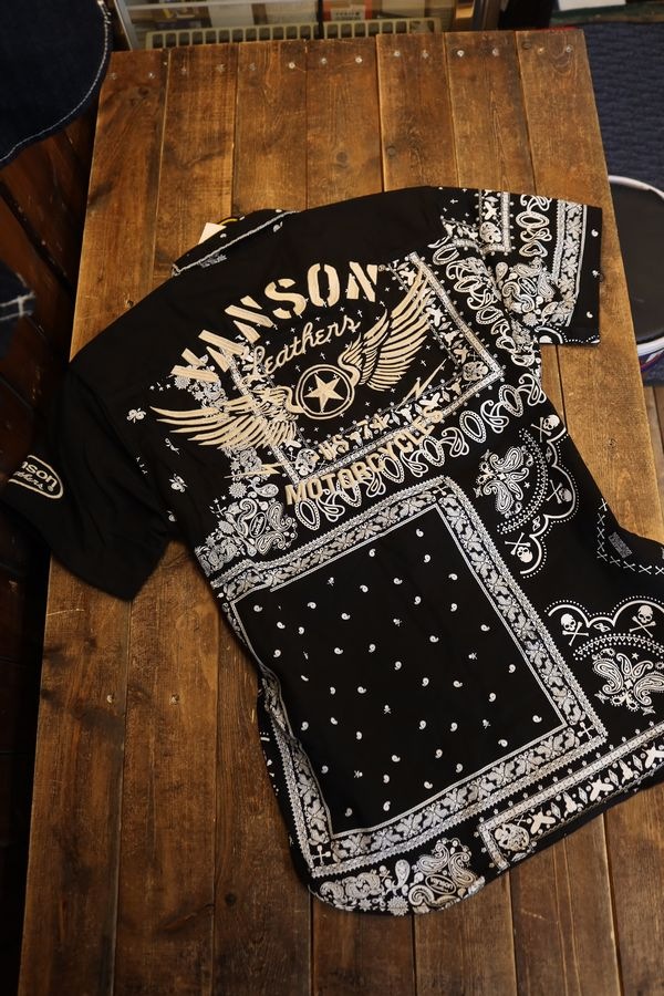 VANSON バンソン NVSS-2401 デニム半袖シャツ MULTI-B(ONE WASH VANSON バンソン NVSS-2401 デニム半袖シャツ MULTI-B(ONE WASH