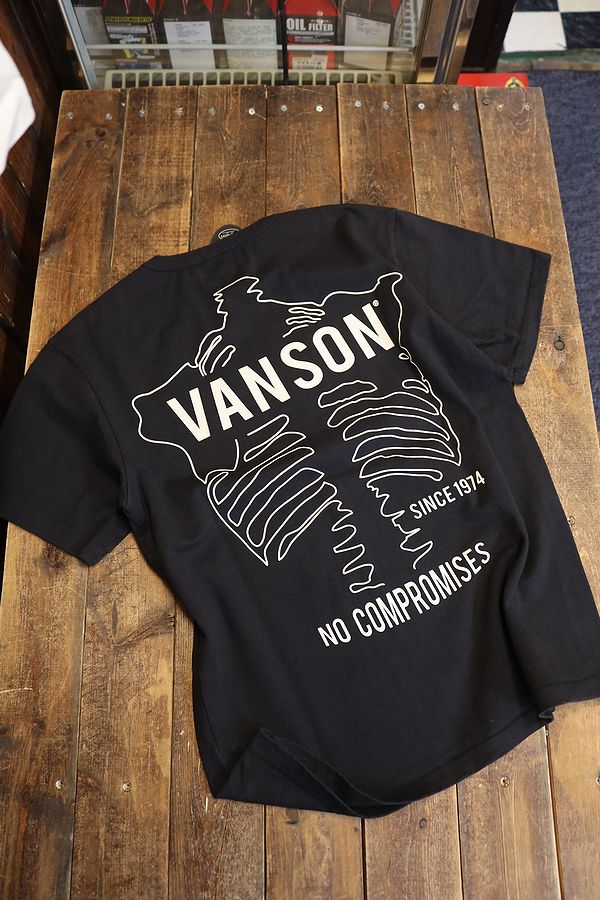 VANSON バンソン ヘヴィーオンス天竺 Made in USA 半袖Tシャツ nvst-2416 VANSON バンソン NVST-2416 NADE IN U.S.Aヘヴィーオンス天竺Tee T