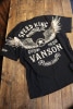 VANSON　NVST-2419 天竺半袖Tee　Tシャツ　ブラック