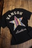 VANSON　NVST-2418 天竺半袖Tee　ワンスター刺繍　Tシャツ　ブラック