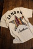 VANSON　NVST-2418 天竺半袖Tee　ワンスター刺繍　Tシャツ　オフホワイト