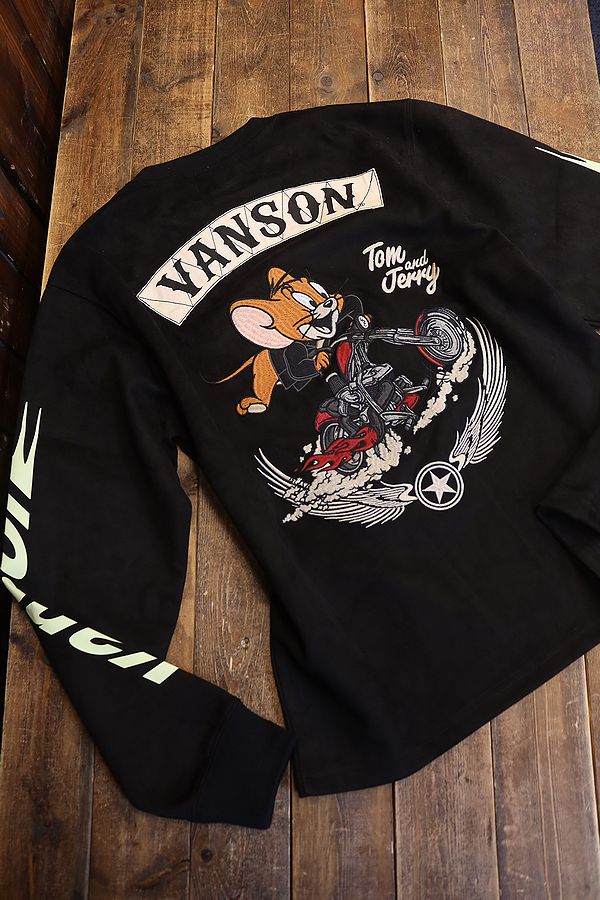 VANSON×Tom and Jerry トムとジェリー TJV-2438 起毛プレーティング