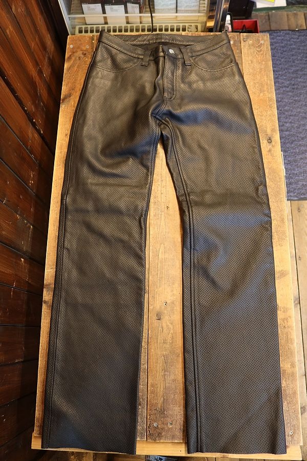 KADOYA（カドヤ） K'S LEATHER PL PANTS-5P パンチングレザーパンツ-5P